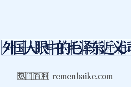 外国人眼中的毛泽东近义词是什么意思的图片